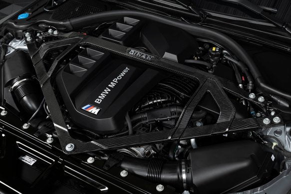 Dinan Gloss Carbon Fiber Strut Tower Brace - 2021-2025 BMW M2/M3/M4 Gloss Carbon Fiber - G80/G82/G83/G87