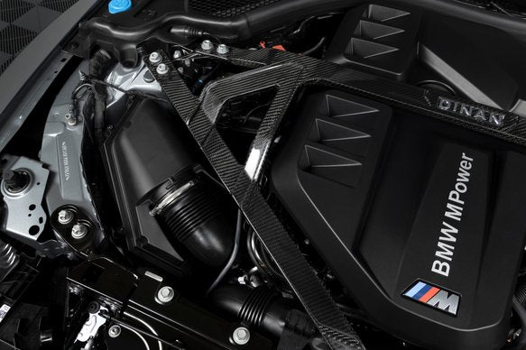 Dinan Gloss Carbon Fiber Strut Tower Brace - 2021-2025 BMW M2/M3/M4 Gloss Carbon Fiber - G80/G82/G83/G87