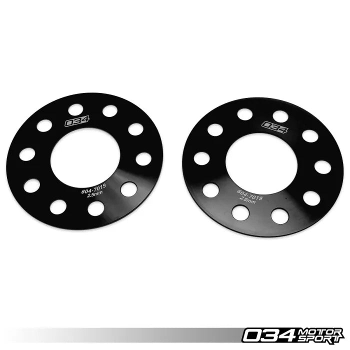 Wheel Spacer Pair, 2.5mm, Audi & BMW 5x112 with 66.6mm Center Bore
