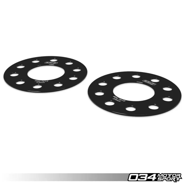 Wheel Spacer Pair, 2.5mm, Audi & BMW 5x112 with 66.6mm Center Bore